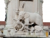Eléphant sur la statue du Roi José place du commerce